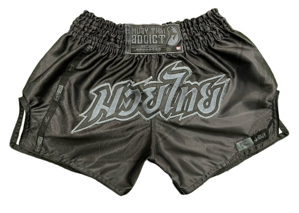 Black Firestorm Muay Thai Shorts