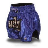 Blue and Grey Single Panel Stars Muay Thai Shorts